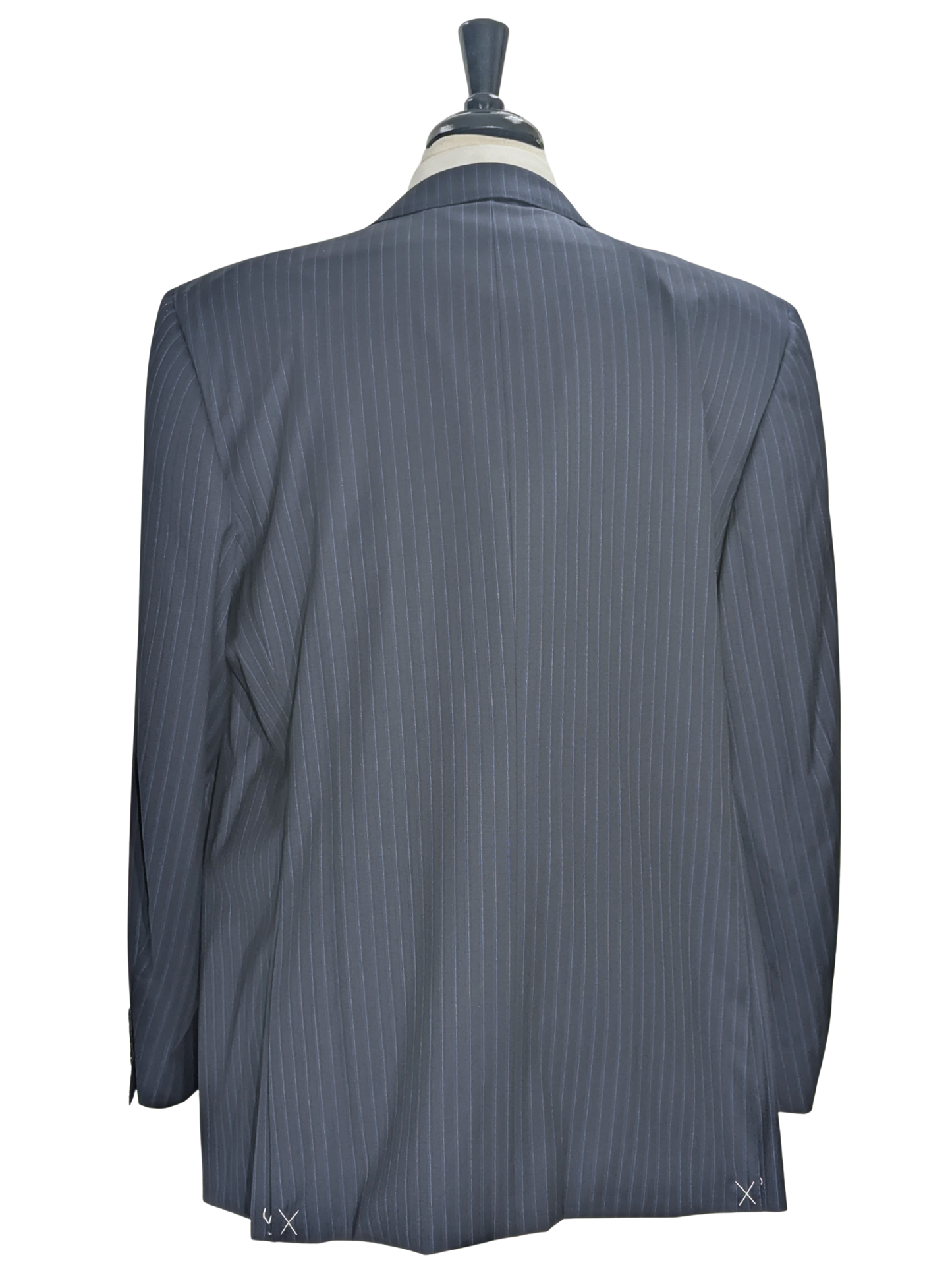 Canali Navy Pinstriped 100% Wool 2 Button Suit 50L